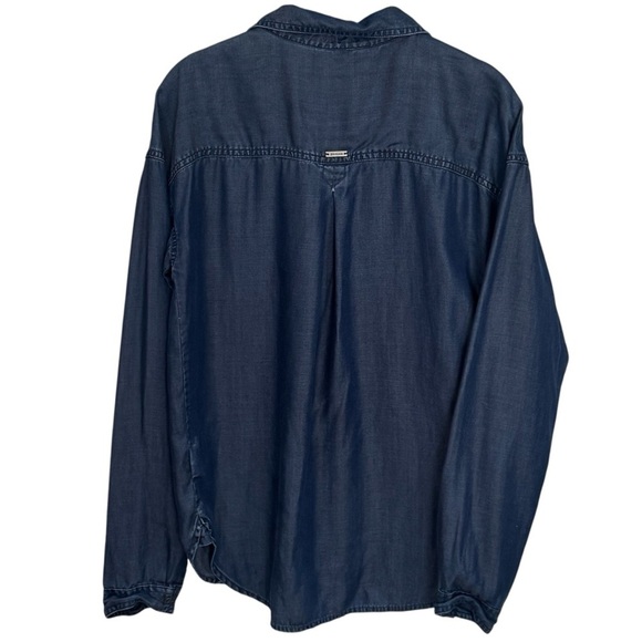 prAna Blue Chambray Long Sleeve Button Up Outdoors Women’s Size S - Picture 5 of 11